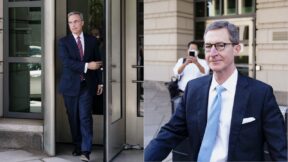 Two Trump WH Lawyers Pat Cipollone and Patrick Philbin Just Testified For 5 HOURS To Criminal Grand Jury For Jan. 6 Attack Getty split Sarah Silbiger/Getty Images