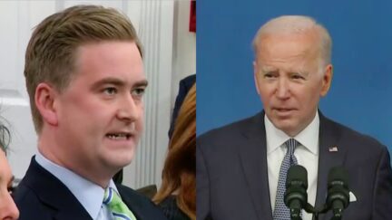 WATCH Fox's Peter Doocy Just Flat-Out Attacking President Biden at Briefings Now With Fact-Free DoocyBombs split