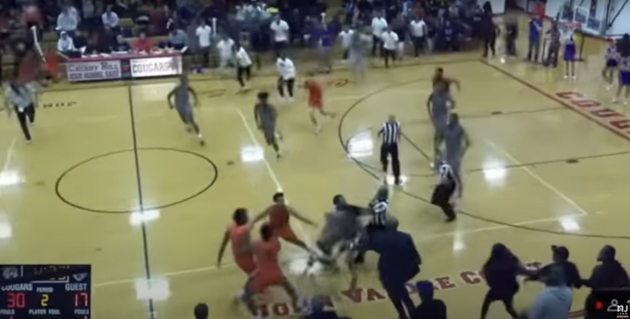 Chaotic Brawl Ensues At Nj High School Basketball Game 