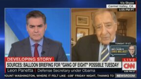 Jim Acosta interviewing Leon Panetta about Chinese spy balloon