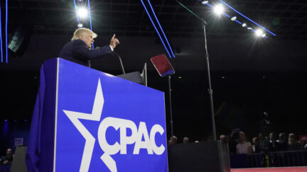 Former President Donald Trump speaks at CPAC 2022 in Orlando, Florida