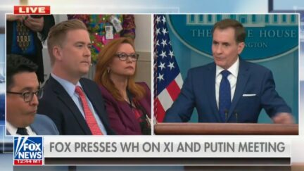 Peter Doocy and John Kirby tangle