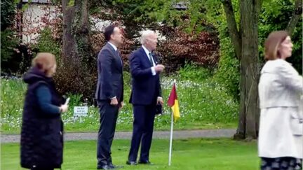 WATCH Biden Nearly BRAINED When Hardball 'Wizzed Right By' His Head At Irish Girl's Hockey-Type Game