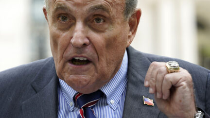 FILE - Former New York City Mayor Rudy Giuliani speaks during a news conference June 7, 2022, in New York. The Georgia investigation into potential criminal interference in the 2020 election is heating up. Prosecutors are trying to force allies and advisers of former President Donald Trump to come to Atlanta to testify before a special grand jury.