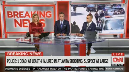 CNN anchor Jim Sciutto listens to account of Atlanta shooting