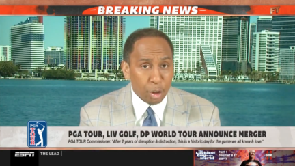Stephen A. Smith discussing the partnership between the PGA Tour and LIV Golf