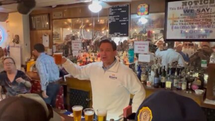 Ron DeSantis with a beer