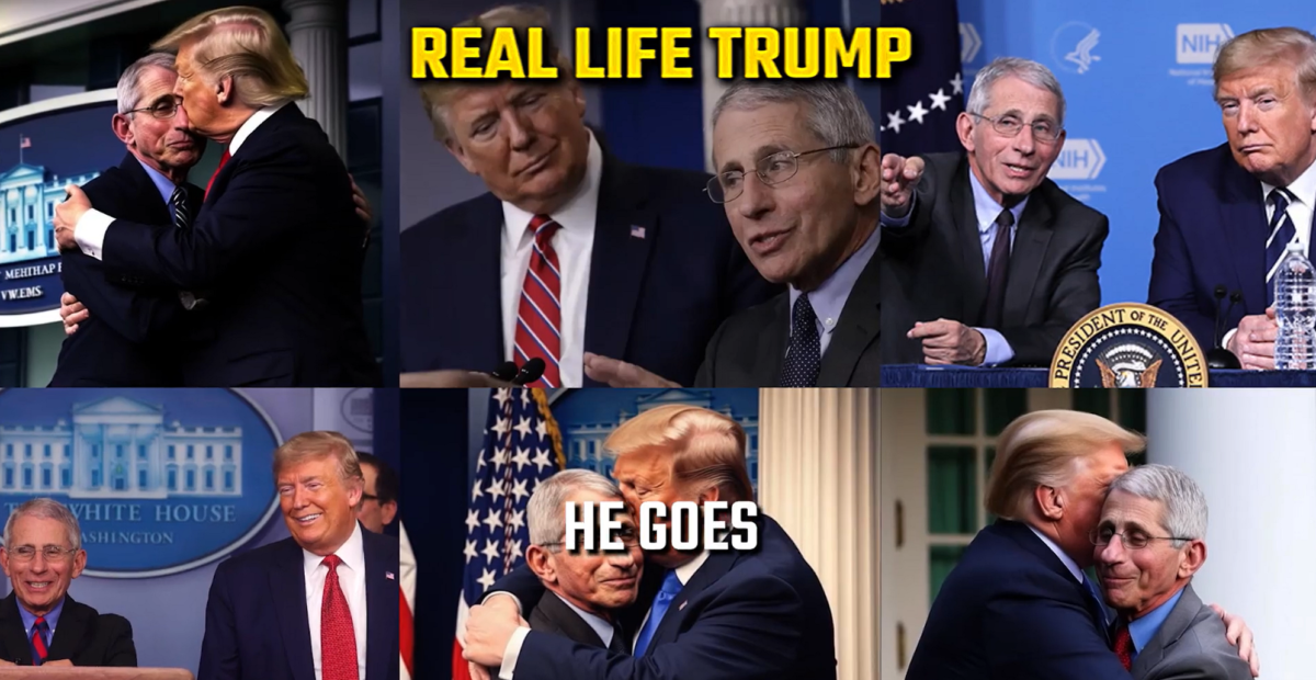AI images of Donald Trump and Anthony Fauci