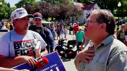 'We're Gonne Keep Trump Out!' Biden-Voting Republican Confronts Trump Fan At Iowa State Fair