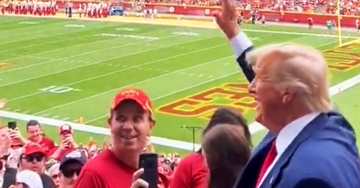 Trump at Iowa Football Game Greeted With Applause, Audible Boos: Report