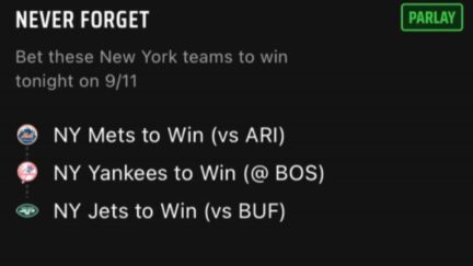 Draftkings 9/11 parlay