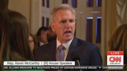 Speaker McCarthy answering reporter questions