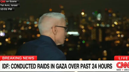 Anderson Cooper Tel Aviv Iron Dome Missile Explosions Live