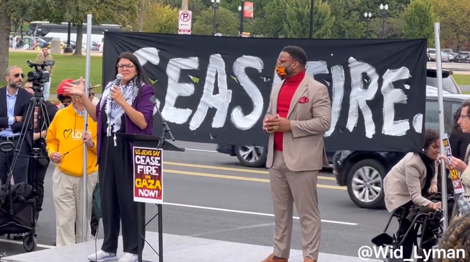 Tlaib foments pro-hamas protester invasion of Capitol