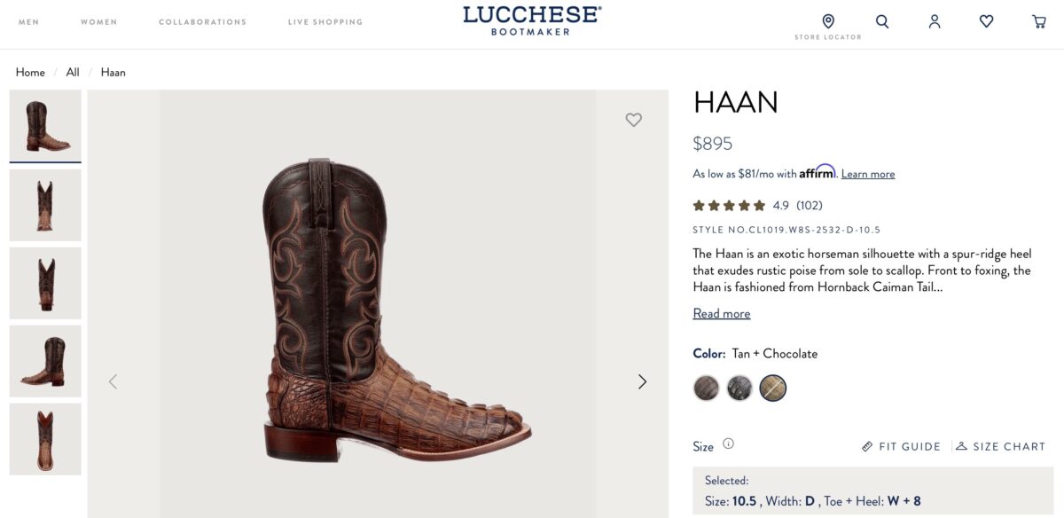 Lucchese "Haan" boot