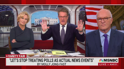 'This Insanity!' Joe Scarborough Blasts Disaster Coverage of Biden Polls 'Within Margin of Error'