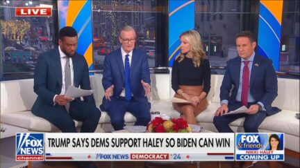 Lawrence Jones, Steve Doocy, Ainsley Earhardt, and Brian Kilmeade