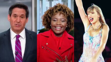 Jean-Pierre Can't Stop Laughing As CNN Anchor Grills Her About Taylor Swift and Biden Team-Up