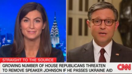 Kaitlan Collins and Mike Johnson