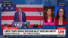 Donald Trump, Kaitlan Collins, and Maggie Haberman on CNN
