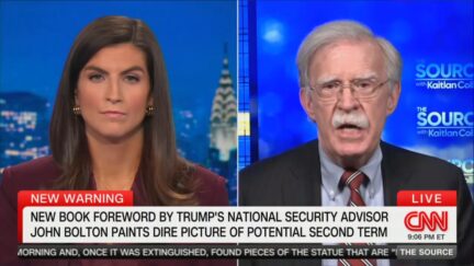 Kaitlan Collins and John Bolton