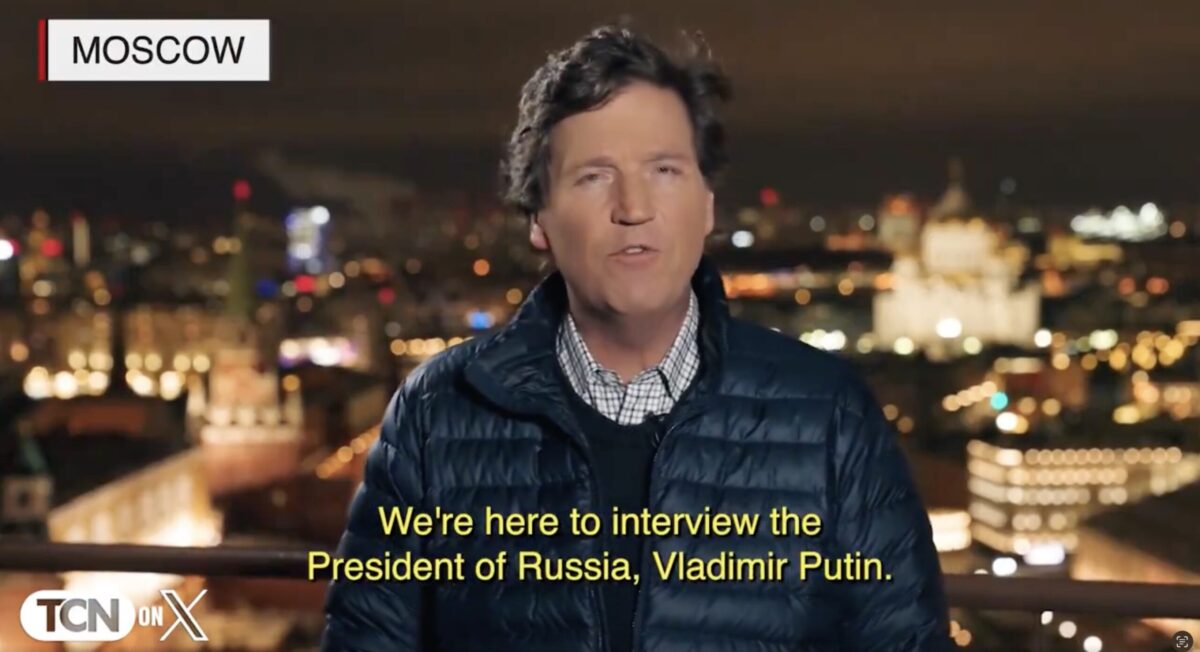 Tucker Carlson Deployed His Oldest and Dumbest Tricks to Defend His Putin Interview