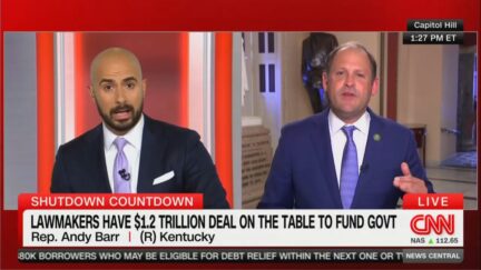 Boris Sanchez arguing with Rep. Andy Barr on CNN