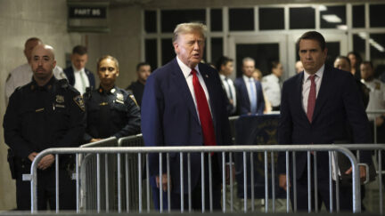 Donald Trump outside courthouse in New York