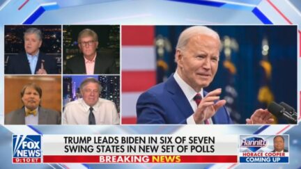 Sean Hannity and Joe Biden