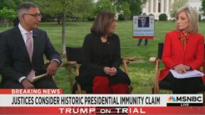 Man Interrupts MSNBC Broadcast with 'Steve Doocy: Cool Guy Award' Sign, 'Fake News' Chant