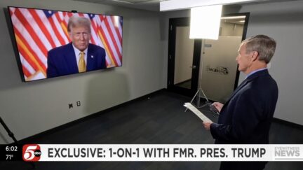 KSTP reporter Tom Hauser interviewing Donald Trump