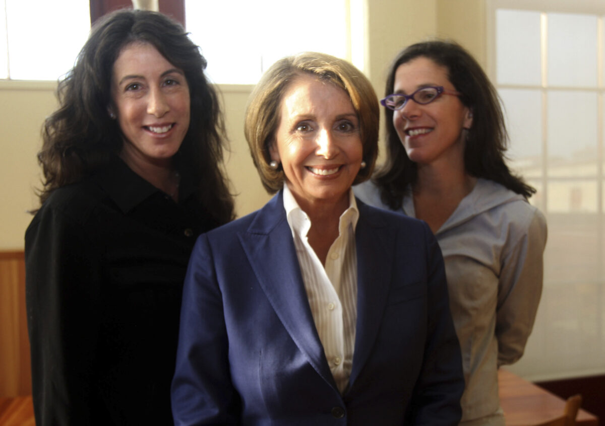 Nancy Pelosi with daughters Christine and Alexandra
