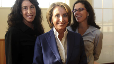 Nancy Pelosi with daughters Christine and Alexandra