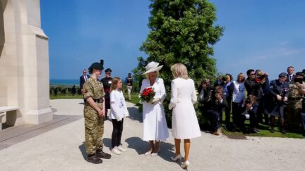 'Awkward Moment' Queen Camilla Backs Off Brigitte Macron Hand-Hold At D-Day Memorial