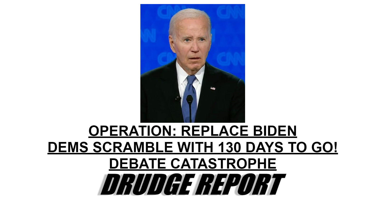 Drudge Report Sounds the Alarm Over Biden's Debate Debacle