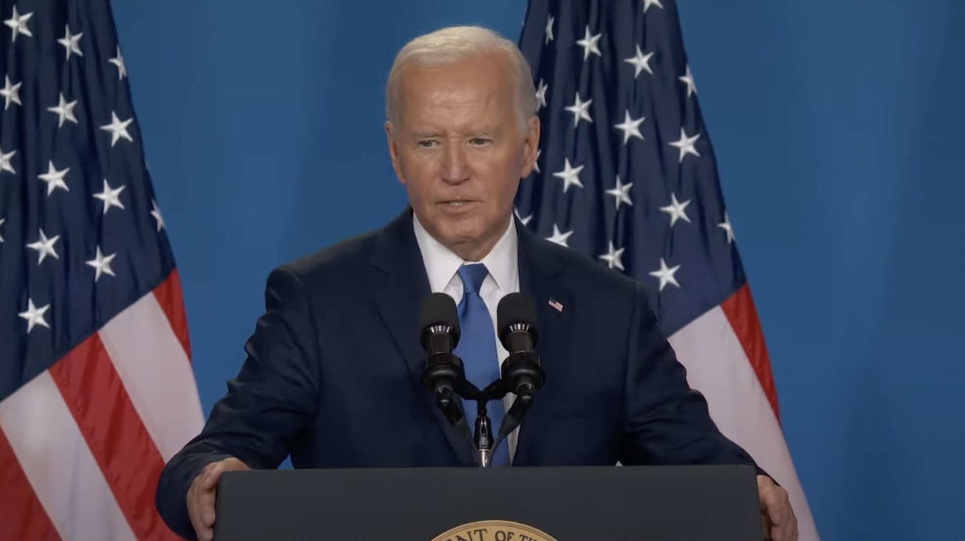 Biden Spox Andrew Bates Pops Champagne After Presser