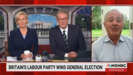 Mika Brzezinski, Joe Scarborough, and Edward Luce