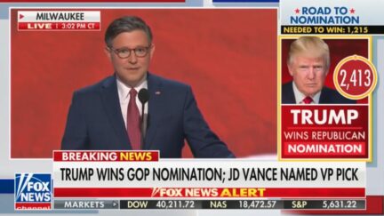 Mike Johnson speaks at the RNC