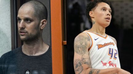 Evan Gershkovich and Brittney Griner