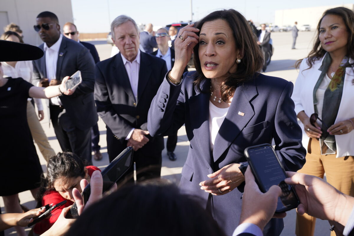 Kamala Harris at the Texas border