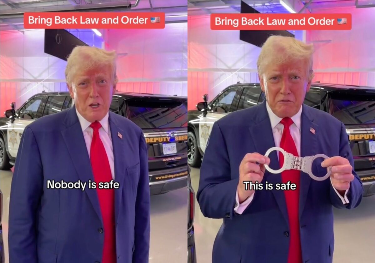 Trump Declares ‘Nobody Is Safe’ And Holds Up Handcuffs in Bizarre TikTok Video