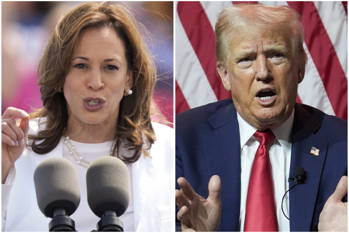 Kamala Harris and Donald Trump composite photo