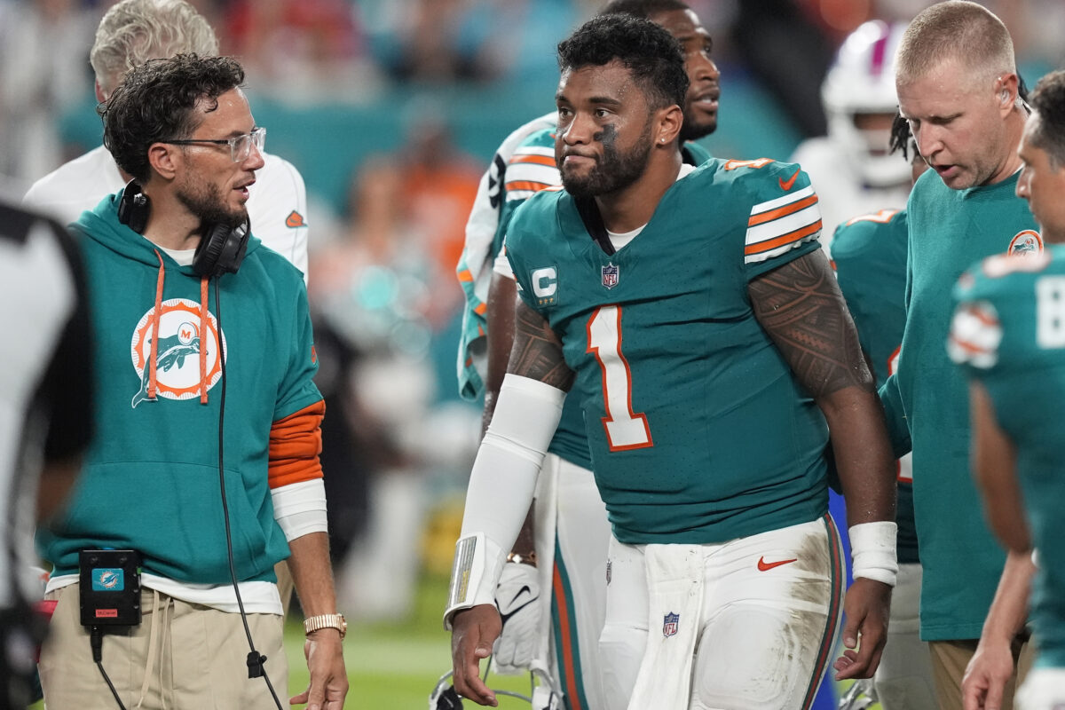 Tua Tagovailoa suffers a concussion against the Buffalo Bills
