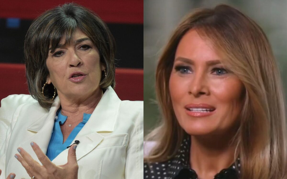 Christiane Amanpour and Melania Trump