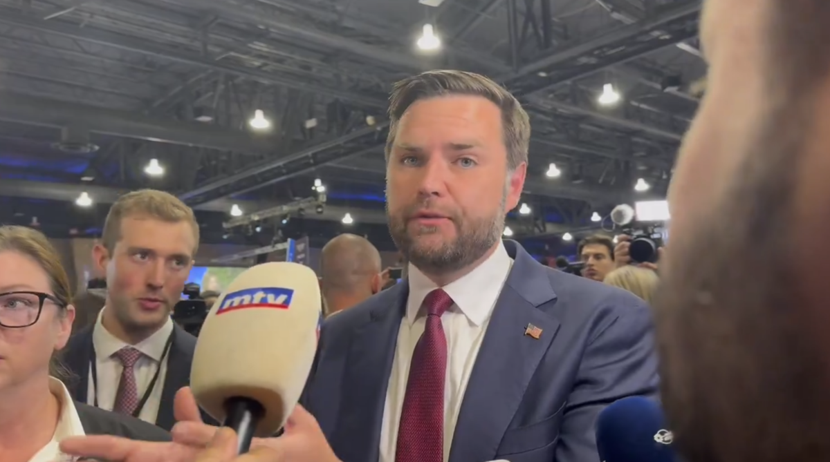 JD Vance in the ABC debate spin room