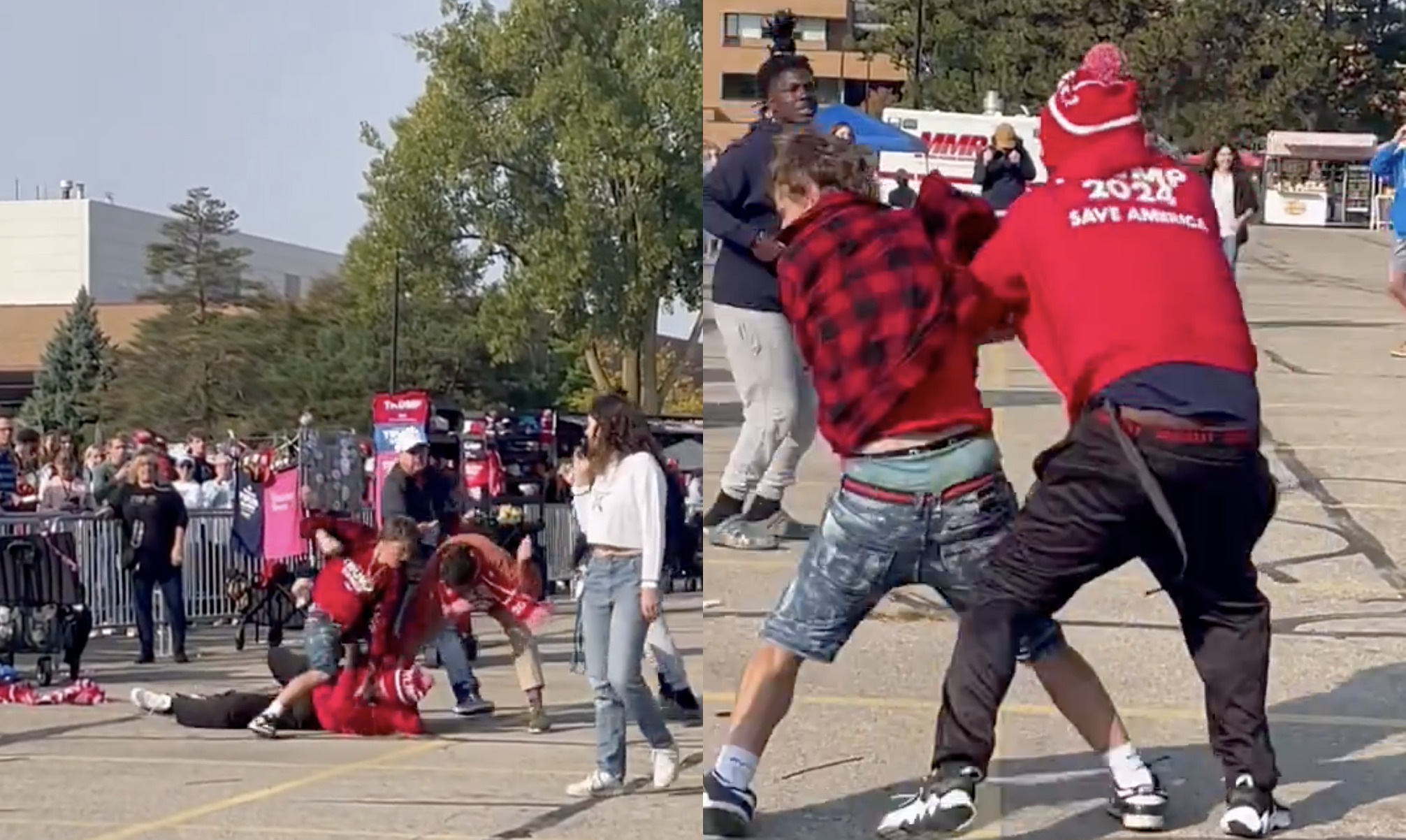 Pro-Trump Merch Vendors Brawl Outside Michigan Rally and ‘Were Ejected From the Premises’ (mediaite.com)