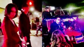 1 'Simulating Lynching!' Parade Float Of Kamala Harris Chained To Trump Truck Sparks Outrage