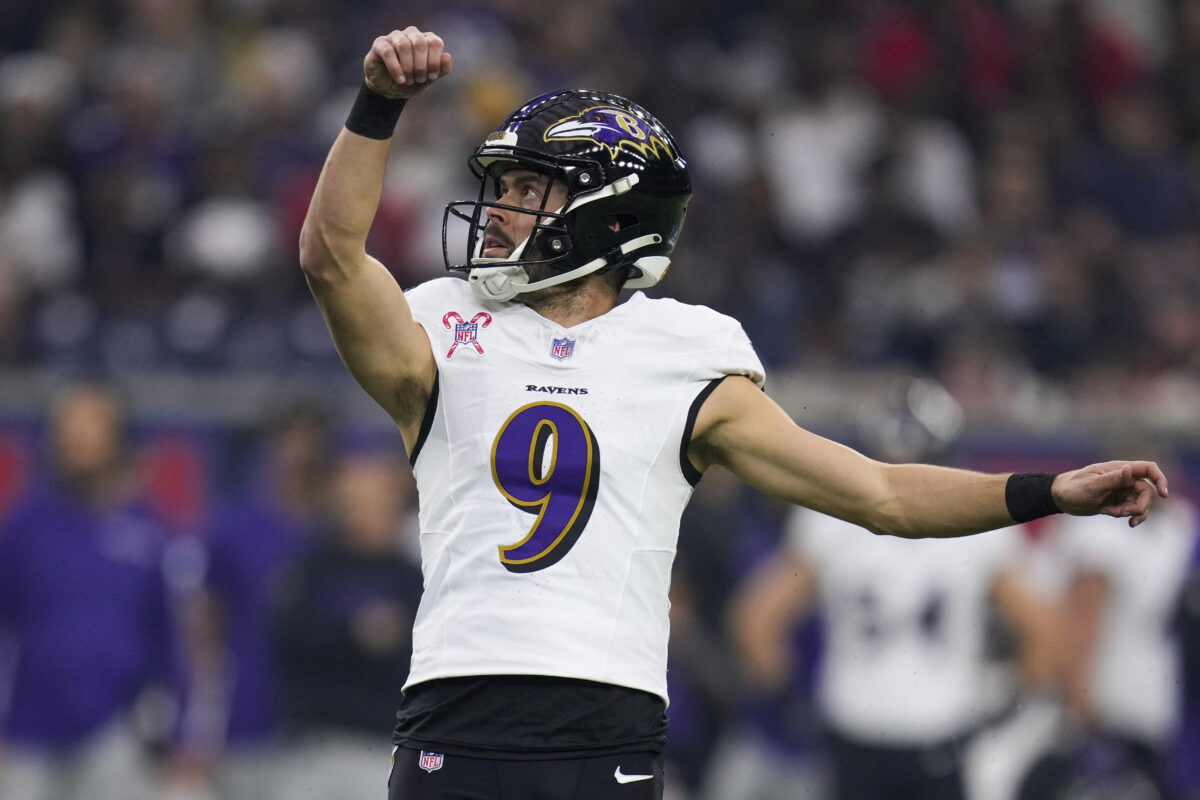 Baltimore Ravens kicker Justin Tucker