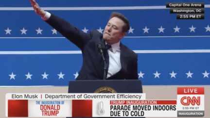 Elon Musk salute at Donald Trump's inauguration