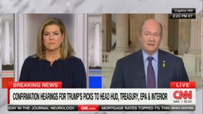 Chris Coons talking to Brianna Keilar